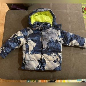 Gap boys winter coat, 4T, blue army print